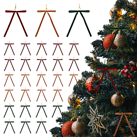 30шт. 3 цвета бархатный бант, с проволочными стяжками, для поделок подарочная упаковка свадебные конфеты украшение партии