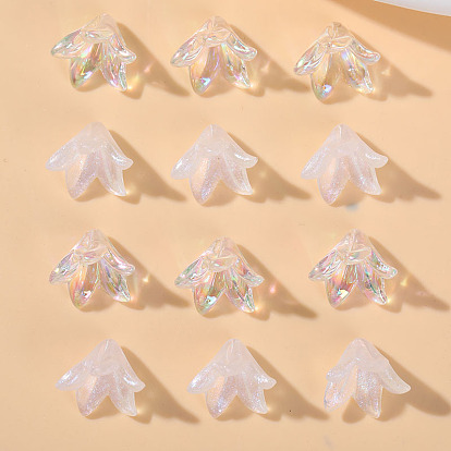 Прозрачные колпачки акриловая бисера, Цветок лилии