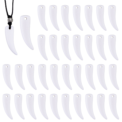 100 шт. Непрозрачные подвески из акрила, Форма зуба волка