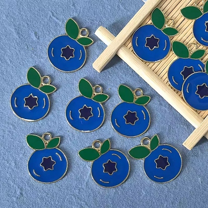 Подвески из эмали и сплава, черничные чары, золотые