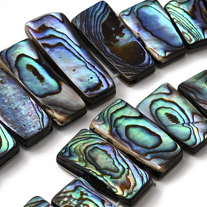 Природные пауа стеклянные бусы нити, трапециевидные, Топ пробуренной