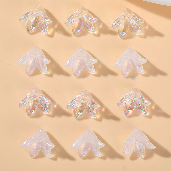 Прозрачные колпачки акриловая бисера, Цветок лилии