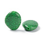 Crackle Opaque Acrylic Beads, Imitation Turquoise, Oval