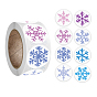 8 Patterns Christmas Round Dot Paper Stickers, Self Adhesive Roll Sticker Labels, for Envelopes, Bubble Mailers and Bags