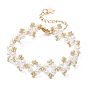 Браслеты из ракушечного жемчуга для женщин, со стеклянными бисеринами