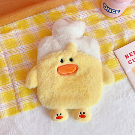 PVC Hot Water Bottle with Soft Fluffy Animal Cover, 400ml Water Bags, for Hand Leg Waist Warm Gift