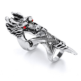 Антикварное серебряное кольцо с драконом для мужчин и женщин
