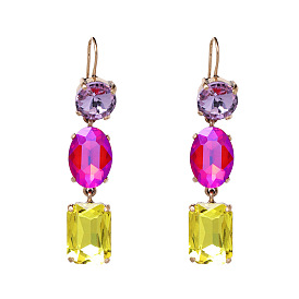 Luxury Fashion Alloy Diamond-studded Statement Earrings