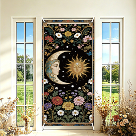 Revêtement de porte en polyester, décoration intérieure et extérieure de la maison, rectangle
