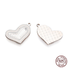 925 Sterling Silver Charms, Heart, for Valentine's Day