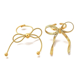 304 открытые манжеты из нержавеющей стали, бантом