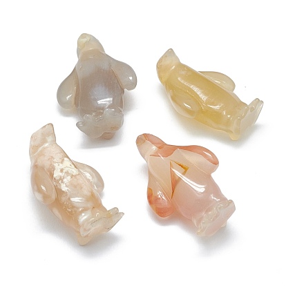 Украшение дисплея скульптуры агата вишневого цвета, для домашнего офисного стола, пингвин