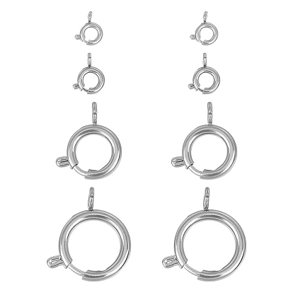 24 шт. 4 стили 304 застежки-кольца из нержавеющей стали, ручная полировка, материалы дизайна ожерелья