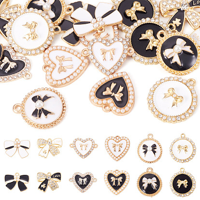 24 шт 12 стили подвески из сплава эмали, разнообразные