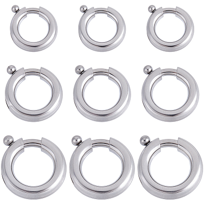 15 шт. 3 стили 316 кольца-затворы из хирургической нержавеющей стали, кольцо