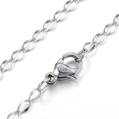 304 Stainless Steel Necklaces, Curb Chain Necklaces