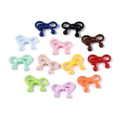 Непрозрачные акриловые бусины, бантом