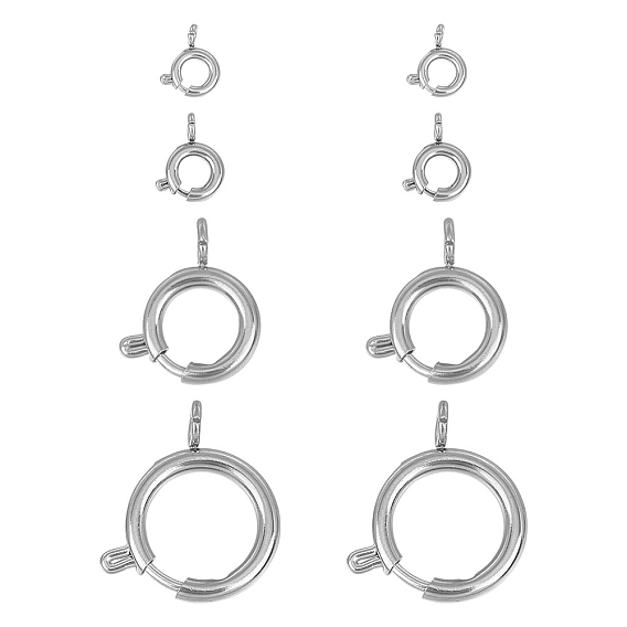 24 шт. 4 стили 304 застежки-кольца из нержавеющей стали, ручная полировка, материалы дизайна ожерелья