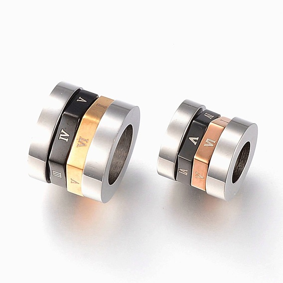 304 кубический стальные подвески из нержавеющей диоксида циркония, столбец с римскими цифрами