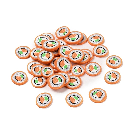 Handmade Polymer Clay Cabochons, Polymer Clay Slices for Resin Crafts & DIY Projects, Sushi