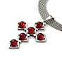 304 Stainless Steel Glass Cross Pendant Necklaces, Mesh Chains Choker Necklaces for Women