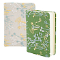 2Pcs 2 Colors Cloth Embroidered Flower Notebook, Rectangle