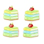 Opaque Resin Cabochons, Book with Apple
