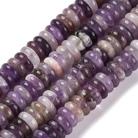 Natural Amethyst Beads Strands, Rondelle