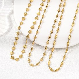 304 Цепочка из нержавеющей стали в форме бабочки, рыбы и раковины для женщин, золотые