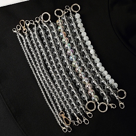 Perles en plastique sac chaîne épaule, avec boucles métalliques, pour accessoires de remplacement de sangles de sac