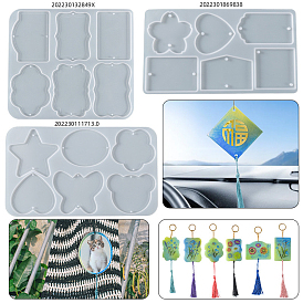 DIY Silicone Pendant Molds, Decoration Making, Resin Casting Molds, For UV Resin, Epoxy Resin Jewelry Making, White