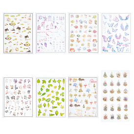 CHGCRAFT Waterproof Plastic Adhesive Craft Sheets, Leaf Theme, for Craft Decoration