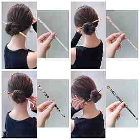 Cellulose Acetate Hair Sticks, Hair Accessories for Woman Girl