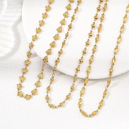 304 Цепочка из нержавеющей стали в форме бабочки, рыбы и раковины для женщин, золотые