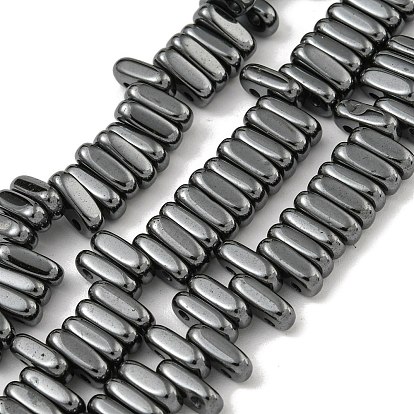 Немагнитные синтетический гематит бисер пряди, прямоугольные, 2-луночное