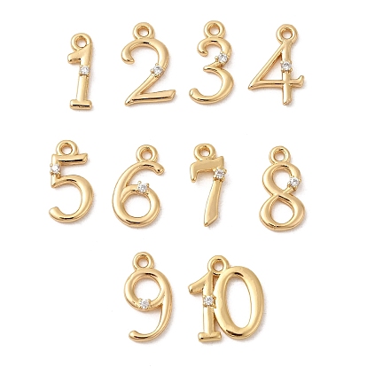 Латунные микро проложить кубического циркония прелести, без никеля , число