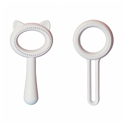 ABS & TPR Pet Combs, Double Sided Cat Dog Grooming Hair Combs Hair Remover, Round Ring Head/Cat Head
