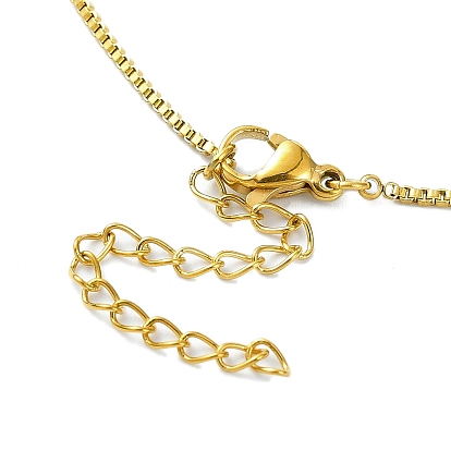 304 Stainless Steel Box Chain Necklaces, Sun Pendant Necklaces