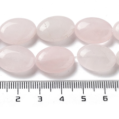 Naturel a augmenté perles de quartz brins, Ovale Plat