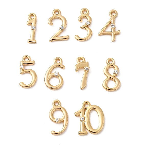 Латунные микро проложить кубического циркония прелести, без никеля , число