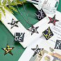 SUNNYCLUE 20Pcs 2 Style Spray Painted Cellulose Acetate(Resin) Pendants, Star with Word Star & Rhombus with Word Love