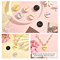 PandaHall Elite 8Pcs 4 Colors Mother's Day Ion Plating(IP) 304 Stainless Steel Pendants, Flat Round with Hollow Word Mom
