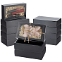 Складные ящики для хранения бумаги с прозрачной крышкой, прямоугольные