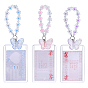 3 Bags 3 Colors Acrylic Hanging Card Holders, with Chain, Butterfly