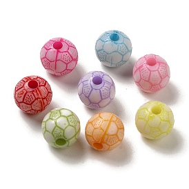 Opaque Acrylic Beads, Craft Style, Football