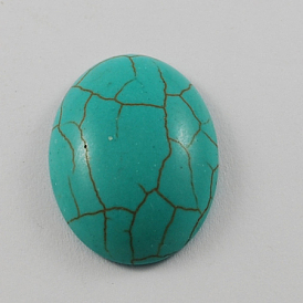Cabochons de pierres fines, turquoise synthétique, ovale