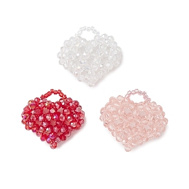 Подвески гальванизируйте стекла, сердце, граненые