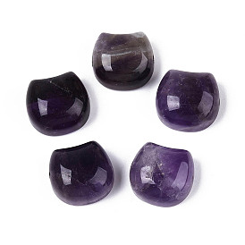 Бусины из натурального аметиста в форме кошачьей головы