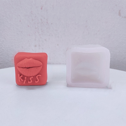 Moules de statue en silicone de qualité alimentaire, bougie à faire soi-même, thème de la saint-valentin, moule à savon fait main sculpture portrait, moule à gâteau mousse au chocolat, lèvre