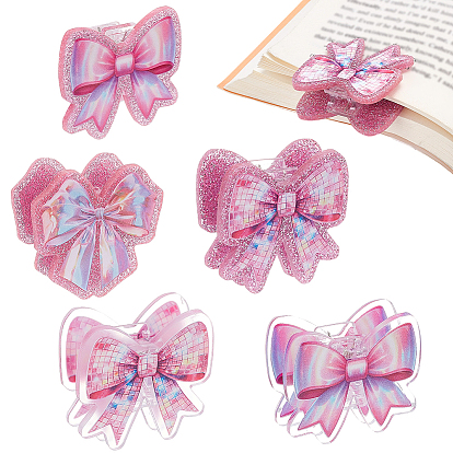 5Pcs 5 Styles Acrylic Bowknot Clip